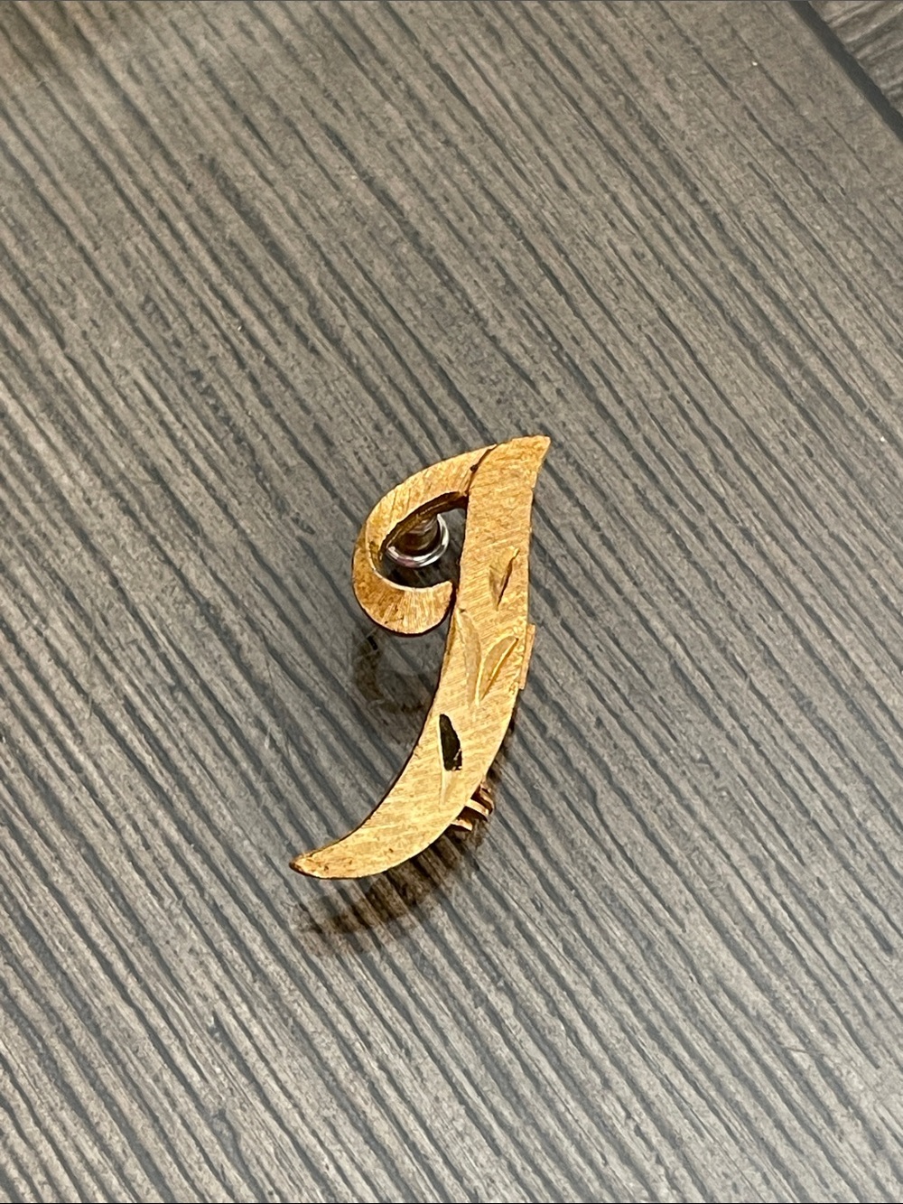 Vintage Mamselle Monogram Letter “J” Initial Brooch